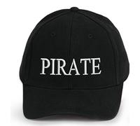 4sold Ancient Mariner, Captain Cabin Boy Crew First Mate Yachting Baseball Cap Inscription Lettering Black White (Pirate)