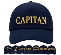 4sold Captain Baseball Cap for Men & Women Navy Blue Adjustable 100% Cotton Embroidered Sailor Hat with Gold Anchor Yacht Skipper Marine Boating Nautical Gift for Boat Owners & First Mate