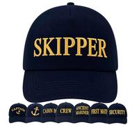 4sold Captain Baseball Cap for Men & Women Navy Blue Adjustable 100% Cotton Embroidered Sailor Hat with Gold Anchor Yacht Skipper Marine Boating Nautical Gift for Boat Owners & First Mate