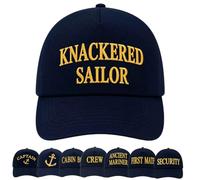 4sold Captain Baseball Cap for Men & Women Navy Blue Adjustable 100% Cotton Embroidered Sailor Hat with Gold Anchor Yacht Skipper Marine Boating Nautical Gift for Boat Owners & First Mate