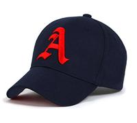 4sold Casual Baseball Gothic A Letter Cap Caps bSnap Back Hat Hats Snapback (E) (A Nave Blue red)