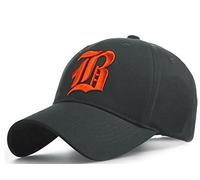 4sold Casual Baseball Gothic B Letter Cap Caps Snap Back Hat Hats Snapback (B Gray Orange)