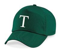 4sold Children School Embroidered Cap Kids Hat Alphabet A-Z Bottle Green