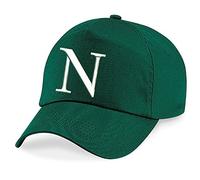 4sold Children School Embroidered Cap Kids Hat Alphabet A-Z Bottle Green