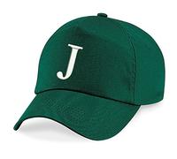 4sold Children School Embroidered Cap Kids Hat Alphabet A-Z Bottle Green