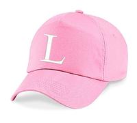 4sold Childrens Embroidery Cotton Summer Sun Hat Children School Kids Caps Hat Sport Alphabet A-Z Boy Girl Adjustable Baseball Cap Pink