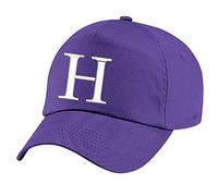 4sold Girls Hats Adjustable Size, Alphabet A-Z Embroidered Vintage Cap Cotton School Snapback Trucker Cotton Summer Sun Purple(Size: One Size)