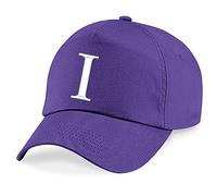 4sold Girls Hats Adjustable Size, Alphabet A-Z Embroidered Vintage Cap Cotton School Snapback Trucker Cotton Summer Sun Purple(Size: One Size)