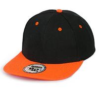 4sold Kids Snapback Hat Baseball Cap Hip-Hop Cap Hat Headwear (Black Orange)