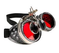 4sold Loupe Steampunk Black Cyber Goggles Rave Goth Vintage Victorian like Sunglasses (Eye Loupes Grey)