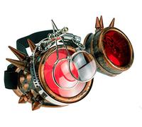 4sold Loupe Steampunk Black Cyber Goggles Rave Goth Vintage Victorian like Sunglasses (Gold Studs Eye Loupes)