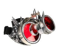 4sold Loupe Steampunk Black Cyber Goggles Rave Goth Vintage Victorian like Sunglasses (Grey Studs Eye Loupes)