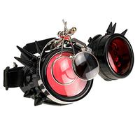 4sold Loupe Steampunk Black Cyber Goggles Rave Goth Vintage Victorian Like Sunglasses (Studs Black Eye Loupes)