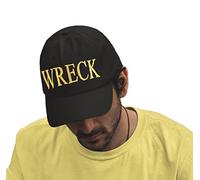4sold Men Women 100% Cotton Ancient Mariner, Captain Cabin Boy Crew First Mate Yachting Baseball Cap Inscription Lettering Black Gold (Wreck)
