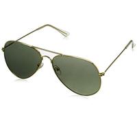 4sold Pilot Original Mirror Lens Polarized Sunglasses Glasses Air Force Unisex UV 400 Protection (Black-Gold)