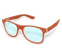 4sold Rubi Spring Hinges Classic Retro Style Computer Blue Light Blocking Glasses Anti Glare Fatigue Blocking Headaches Eye Strain Safety for Computer/Phone Transparent (Orange, 2.50)