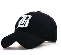4sold Snapback Cap Casual Baseball Gothic B Letter Cap Caps Snap Back Hat Hats (Snapback Black B White)