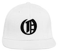 4sold White Snapback Hat with Raised 3D Black Embroidery Letter Baseball Cap Hip-Hop Cap Hat Headwear (Q)