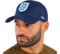 4SP England Navy Cap,Classic Curved Brim with Woven Crest, Adjustable 55-61cm, Adults