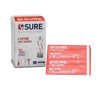4Sure Sure and Simple B-Ketone Test Strips - 10 Strips | Accurate & Reliable Ketone Monitoring | for Blood Ketone Testing | Ideal for Diabetes & Ketogenic Diet