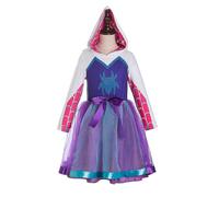 (4T) Huamade Ghost Spider Inspired Costume Spider Gwen Inspired Costume Ghost Spider Hoodie Spider Gwen Cosplay Tutu Dresses Spider Birthday
