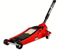 4t Low Profile Jack, Red and Black, Ultra Floor with Dual Pistons Quick Lift Pump, Car Hydraulic AutoLifts for HOM