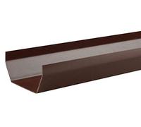 4T874 Osma Rainwater Square - PVC-U Gutter 1 metre Length Brown