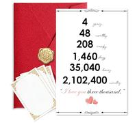 4th Anniversary Card, 6Pcs Wedding Anniversary Card, Funny Anniversary Cards for Him or Her Come On Express your Love No Matter How Many Years Pass I Still Love You