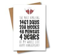 4th Anniversary Card - The Most Amazing Four Years of My Whole Life