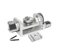 4th Axis 5 A Rotary Aixs Center Height 98mm 100mm Chuck T Slot Table 100 * 125MM Gear Ratio 8: 1 Reduction Ratio 6: 1(T Slot and Chuck)