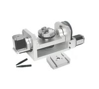 4th Axis 5 Axis Rotary Center Height 98mm 100mm Chuck Table 100 * 125MM Gear Ratio 8: 1 Reduction Ratio 6: 1(T Slot and Chuck)
