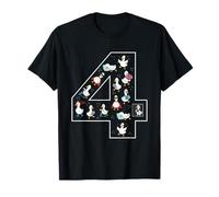 4th Birthday 4 Year Old Silly Goose Girls Animal T-Shirt
