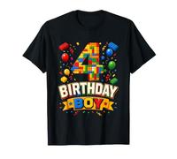 4th Birthday Boy 4 Year Old Building Blocks 4th Birthday Boy T-Shirt