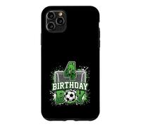 4th Birthday Boy Soccer Net 4 Year Old Soccer Theme Case for iPhone 11 Pro Max