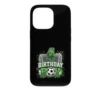 4th Birthday Boy Soccer Net 4 Year Old Soccer Theme Case for iPhone 13 Pro