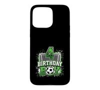 4th Birthday Boy Soccer Net 4 Year Old Soccer Theme Case for iPhone 15 Pro Max