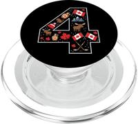 4th Birthday Canadian Culture 4 Year Old Canada Flag PopSockets PopGrip for MagSafe