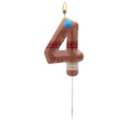 4th Birthday Candle for Cake, Summer Ocean Number Candles Island Inspired Cake Decorations Cartoon Themed Birthday Party Supplies for Kids Boys Girls