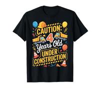 4th Birthday Excavator 4 Years Under Construction Birthday T-Shirt