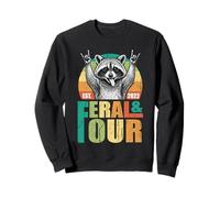 4th Birthday Feral Four 4 Year Old Funny Raccoon Trash Panda Sweatshirt