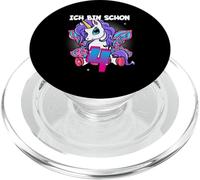 4th Birthday Girl Unicorn Ich Bin Schon 4 Years Gift PopSockets PopGrip for MagSafe