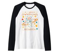 4Th Birthday Houston We Have A 4 Year Old Astronaut Space Raglan Baseball Tee