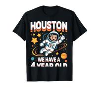 4Th Birthday Houston We Have A 4 Year Old Astronaut Space Value Graphic T-Shirt