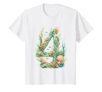 4th Birthday Ocean Sea Animals Cool Coral Birthday T-Shirt