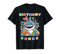 4th birthday shark 4 years old little shark for baby boys T-Shirt