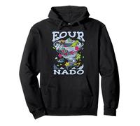 4th Birthday Tornado Themed Party Fournado 4 Years Old Gift Pullover Hoodie