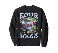 4th Birthday Tornado Themed Party Fournado 4 Years Old Gift Sweatshirt