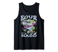 4th Birthday Tornado Themed Party Fournado 4 Years Old Gift Tank Top