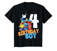 4th Birthday Train Boys Girls 4 Years Old I'm Four Gift T-Shirt
