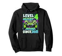 4th Birthday Video Game Level 4 Unlocked Awesome Since 2021 Pullover Hoodie